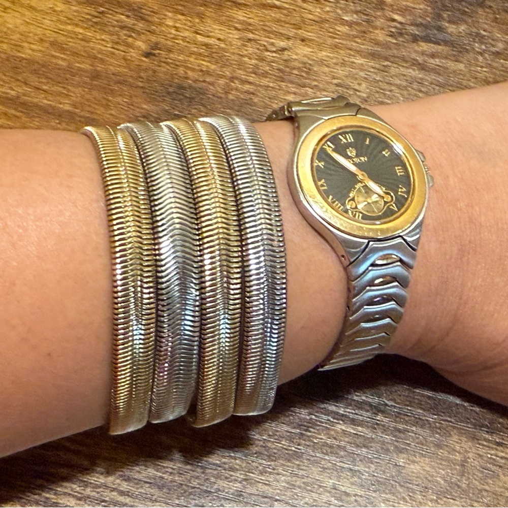 Multi strand Magnetic Two Tone Bracelet